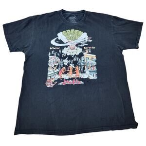 Green Day Rock Band Dookie Concert T-Shirt Black size XL Punk 100% Cotton